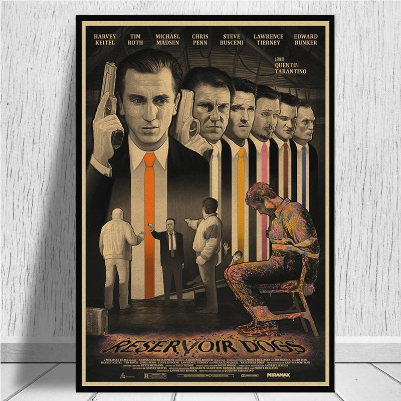 Classic Movie Reservoir Dogs Retro poster Home Furnishing decoration Kraft Game Poster Drawing Painting Wall stickers