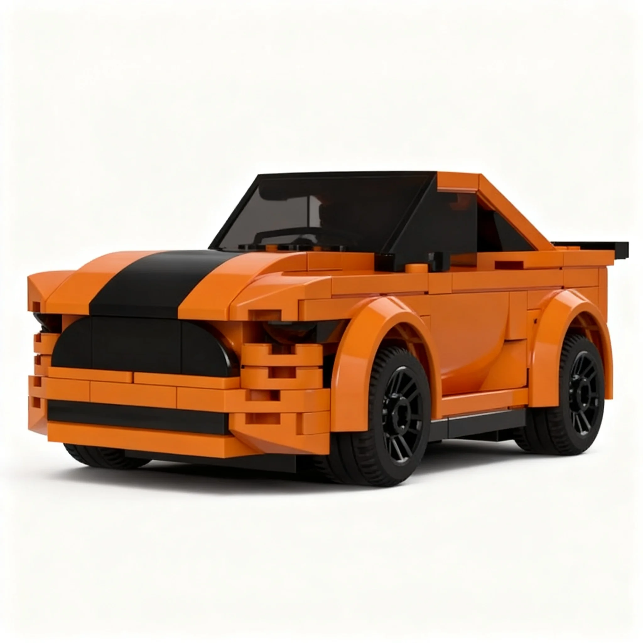 201pcs MOC City Champions Mustang VI Model Toys Building Blocks Construction Christmas Gift Birthday Kids Creative DIY Idea