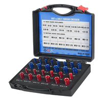 AT44-Nut And Bolt Thread Checker - 26PCS(14 Inch & 12 Metric) Identifier Gauge Set Bolt Sizing Gauges