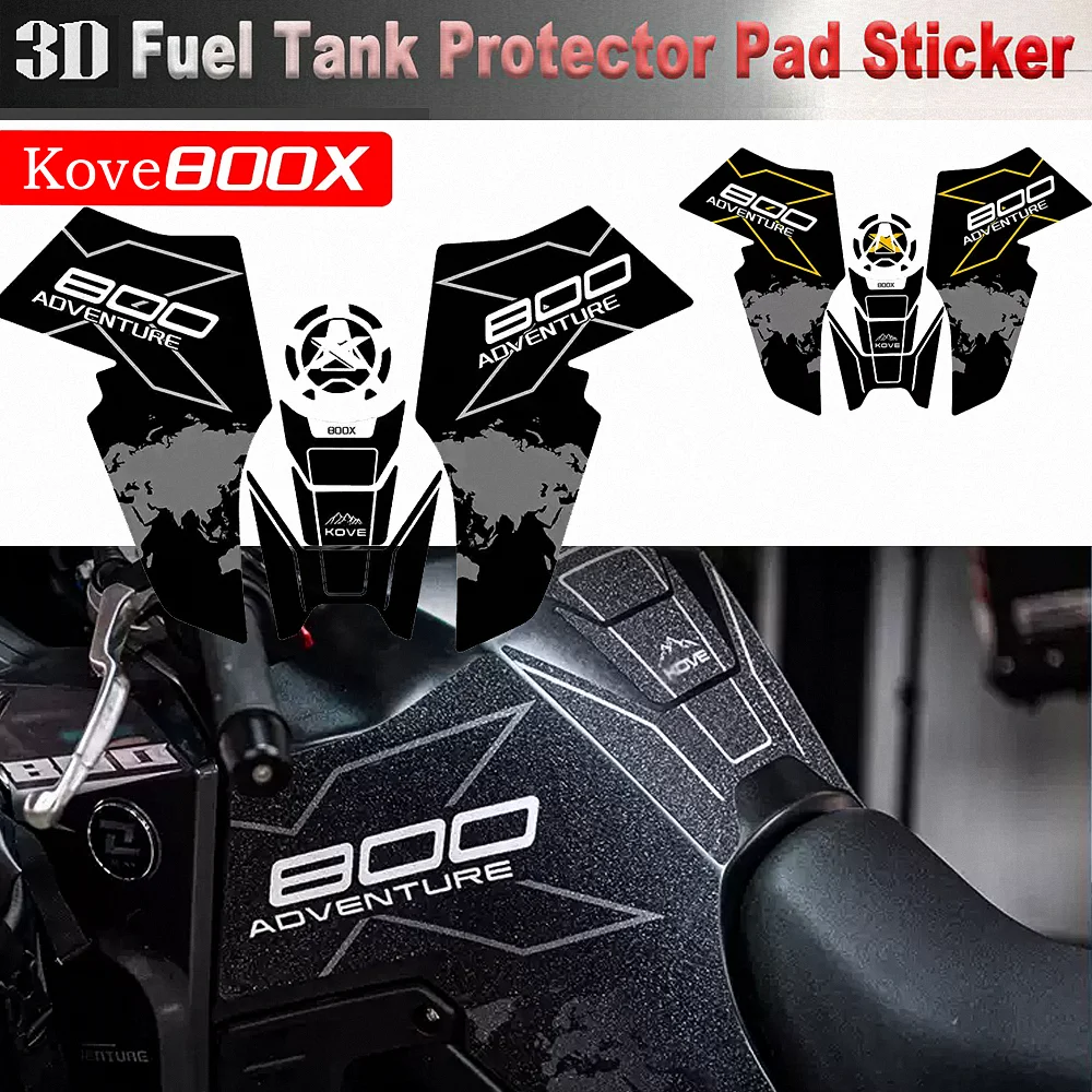 

For Kove 800X Tank Pad Fuel Covers Protector Stickers Motorcycle Accesories Reflective Fueltank Side Decals Pro X 800 2023 2024