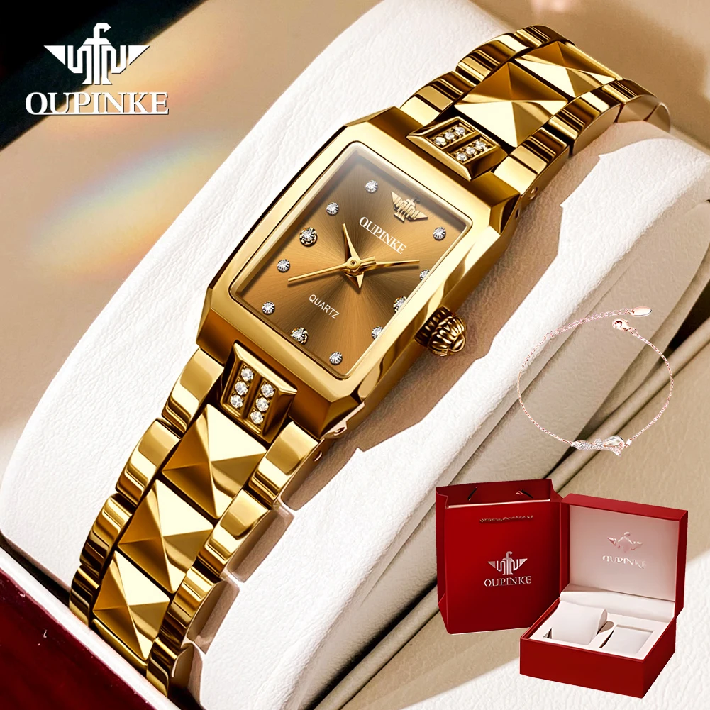 OUPINKE 3246 Luxury Elegant Women's Watches 50M Waterproof Quartz Movement Watch For Women Top Brand Original Hand Clock