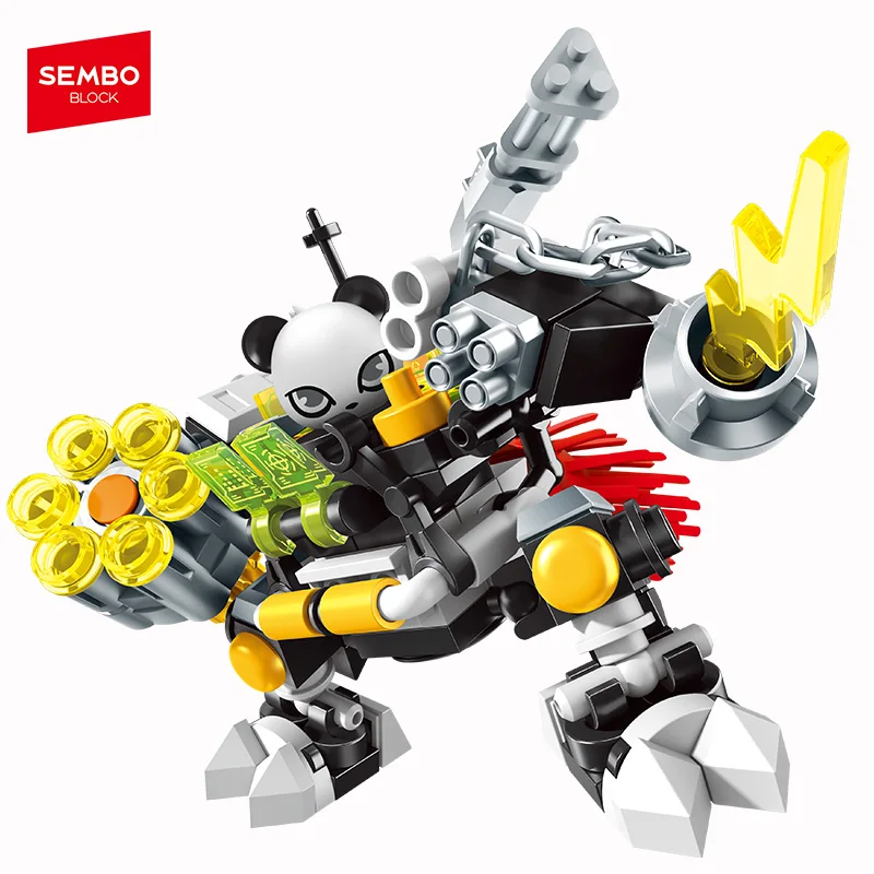 SEMBO BLOCK Blind Box Mecha Assemblage Building Simpatico modello di robot Kit Blocchi Mattoni Ornamento fai da te Giocattoli Bambini per ragazzi Regali di festa