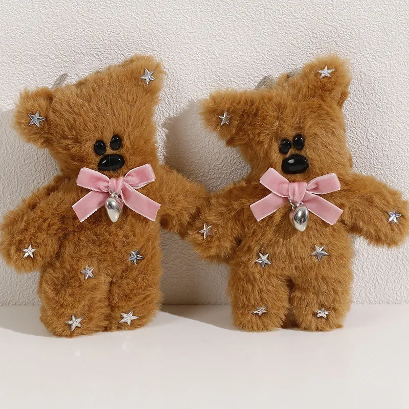 لطيف القوس - دب ربطة عنق الدب القطيفة دبوس الشعر الدب الناعم للفتيات الديكور التصميم الإبداعي دبوس الشعر المستخدمة للحياة اليومية