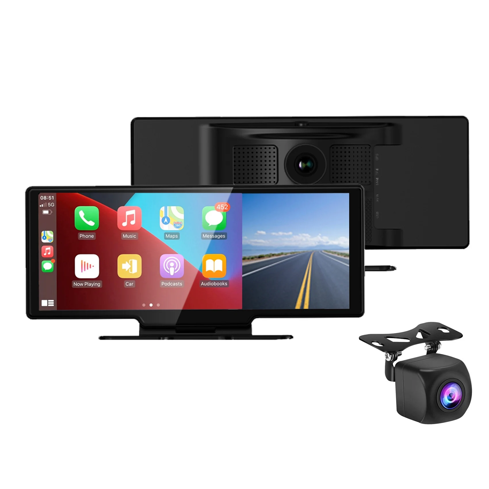 

10.26 Inch 4K Car Camera Dash Cam Carplay Android Auto Rearview Mirror Video Recording WIFI Loop Record Car