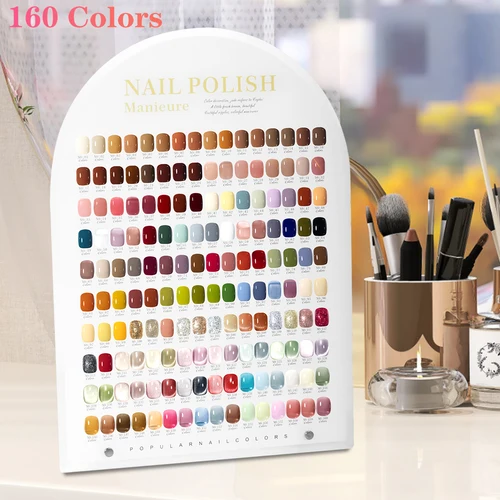 Imagen 2 del producto Tablero de exhibición de manicura de 48/88/160 colores, soporte acrílico para uñas con punta falsa, estante expositor de Color para uñas, multifuncional para herramientas de uñas