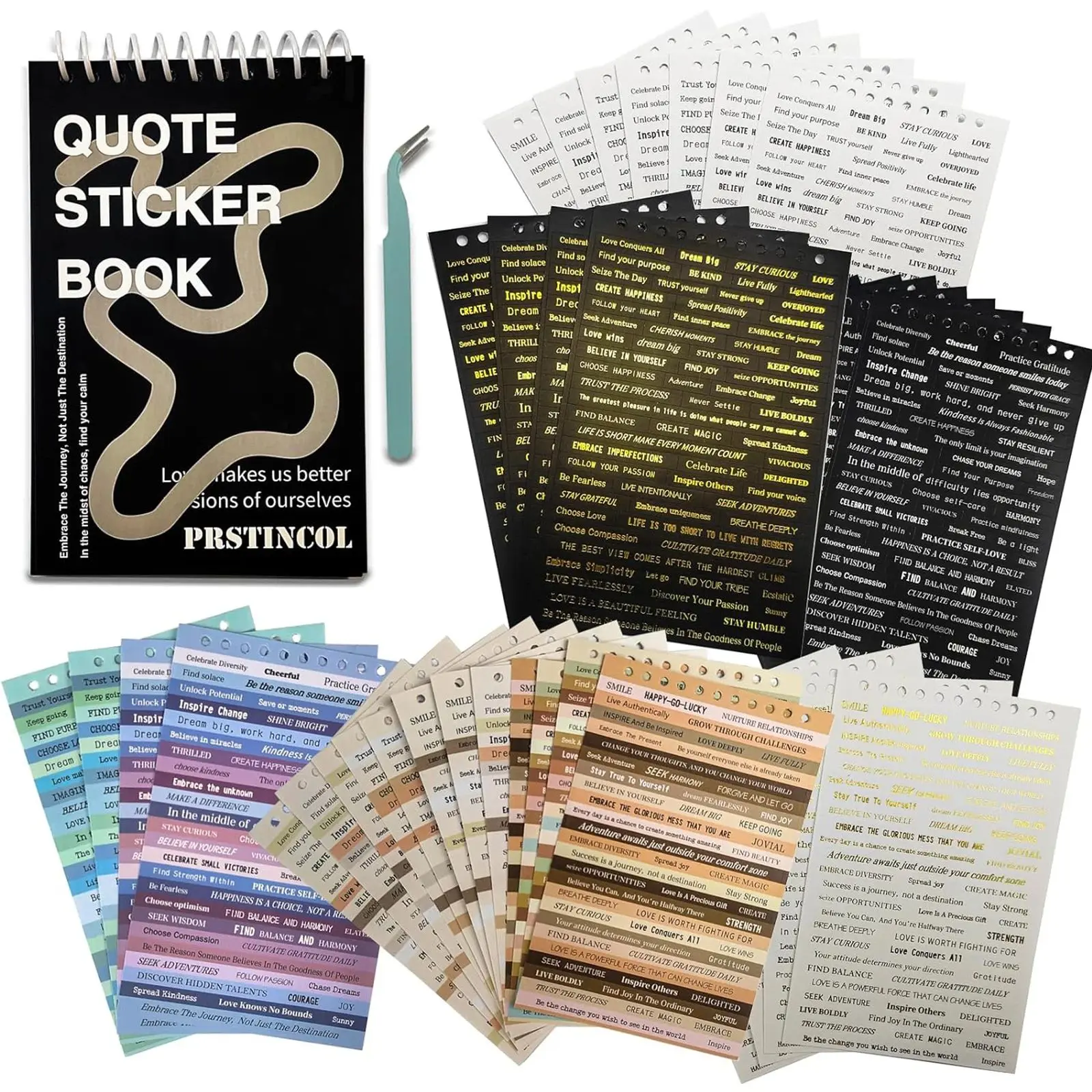 40 Sheets Colorful Small Talk Stickers Inspirational Quote Stickers for Journaling Scrapbook ,Sentiment Sticker for DIY Craft