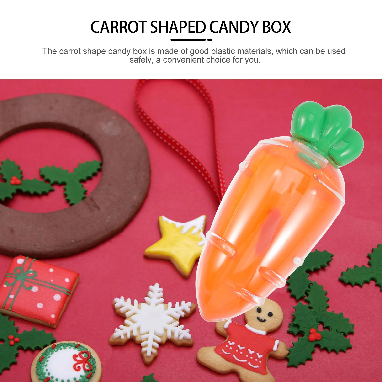 

6pcs Carrot Shaped Candy Boxes Plastic Container Party Case Treats Box for Easter Birthday Favors Gifts Storage