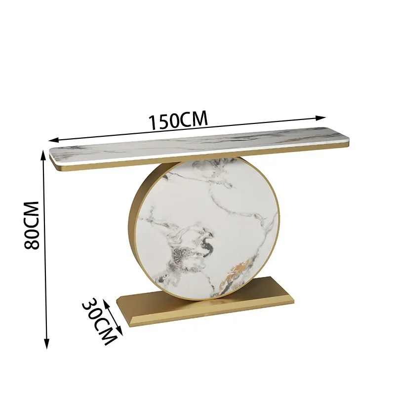 New Chinese-style entrance table, semi-round entry ultra-narrow entrance cabinet