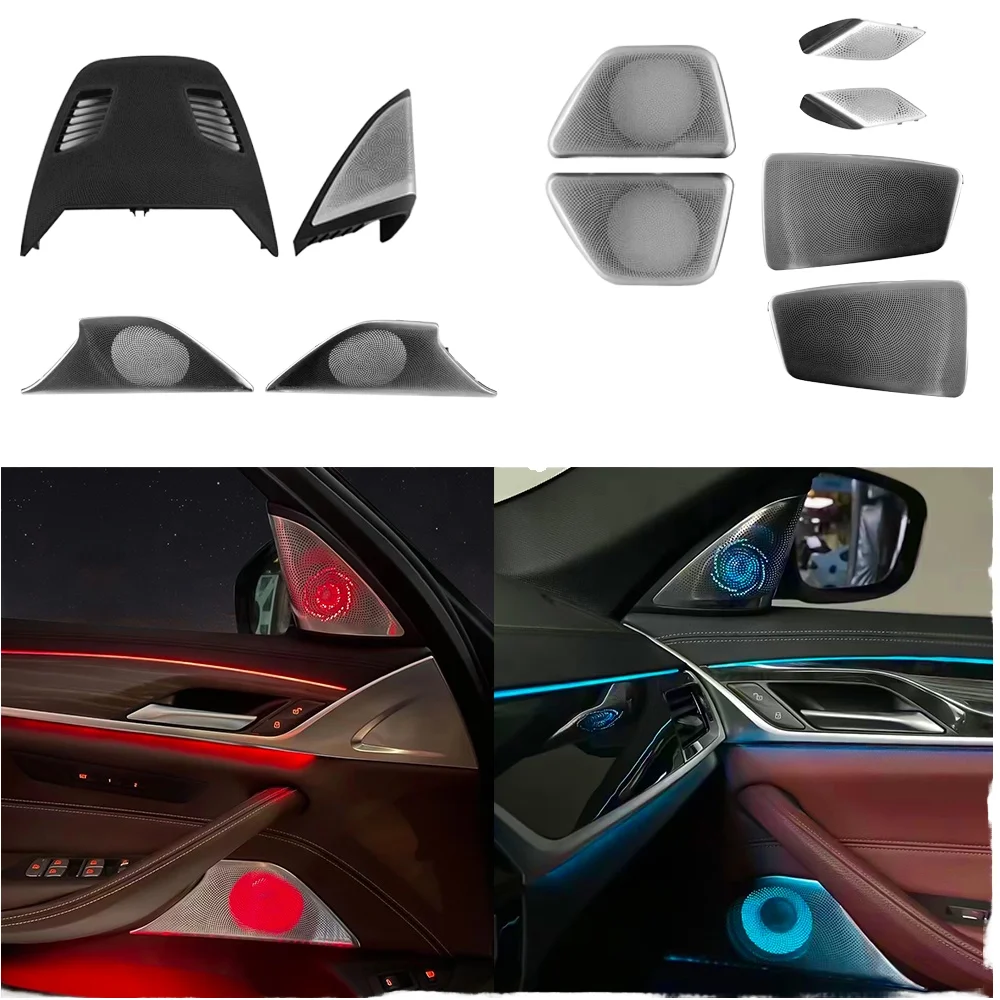 

Door Speaker Cover Synchronous Colorful Decorative Interior Atmosphere Light 12V For BMW 5 Series G38 2018+ Special Trim