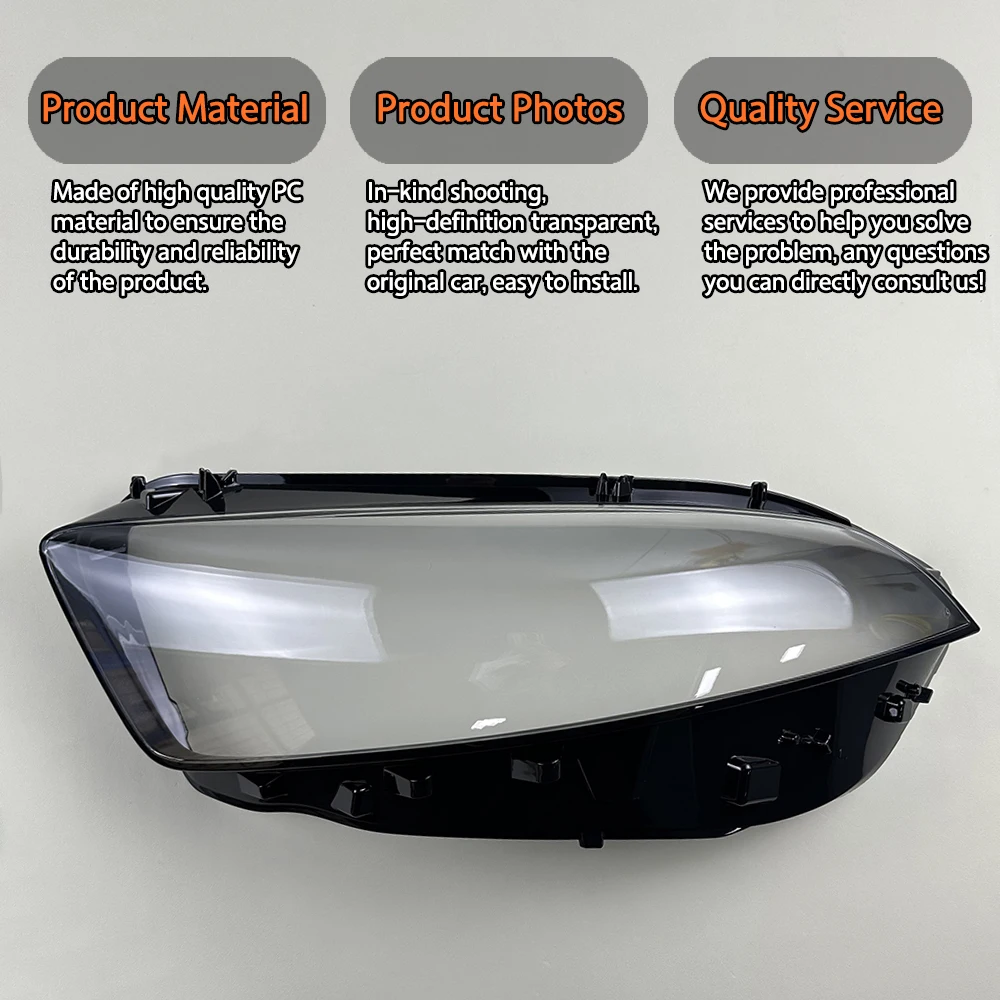 For Benz A-Class W177 A180 A200L 2019 2020 2021 Headlamp Cover Headlight Shell Lens Plexiglass Replace Original Lampshade