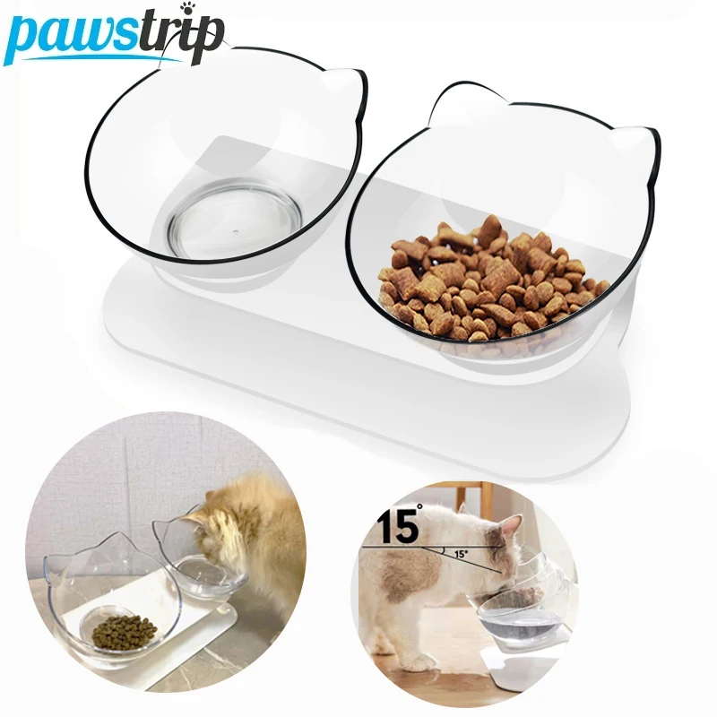 Non-Slip Double Cat Bowl Dog Bowl With Stand Pet Feeding Cat Water Bowl For Cats Food Pet Bowls For Dogs Feeder Product Supplies