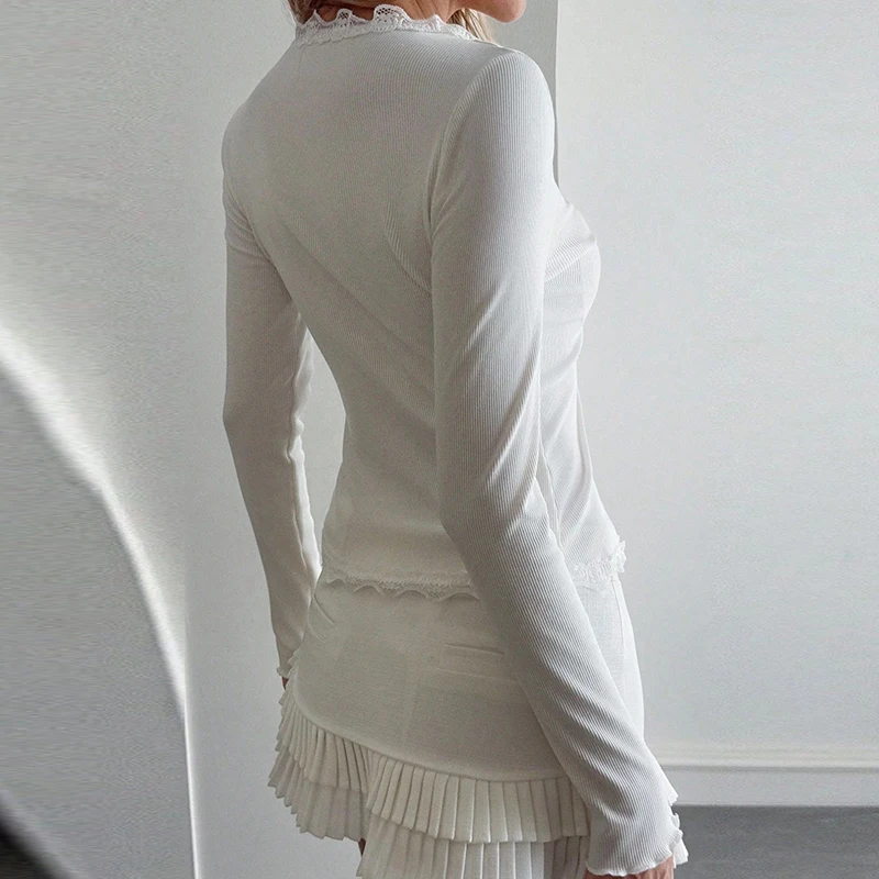 

Новые элегантные футболки с длинным рукавом и v-образным вырезом на пуговицах, женские тонкие топы с v-образным вырезом, белая базовая рубашка, женские весенне-осенние женские футболки