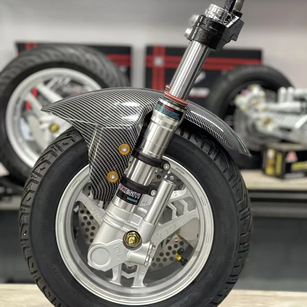 Electric Scooter 10Inch Front Wheel Hub Set Assembly With Tire & 33/46 Core Shock Absorber Disc Brake Set For Ninebot Q80C/Q85C