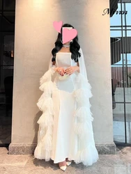 Mirror Dress Elegant Vintage Sweet Ivory Beading Applique Ruffle Customize Formal Occasion Prom Dress Evening Party Gowns