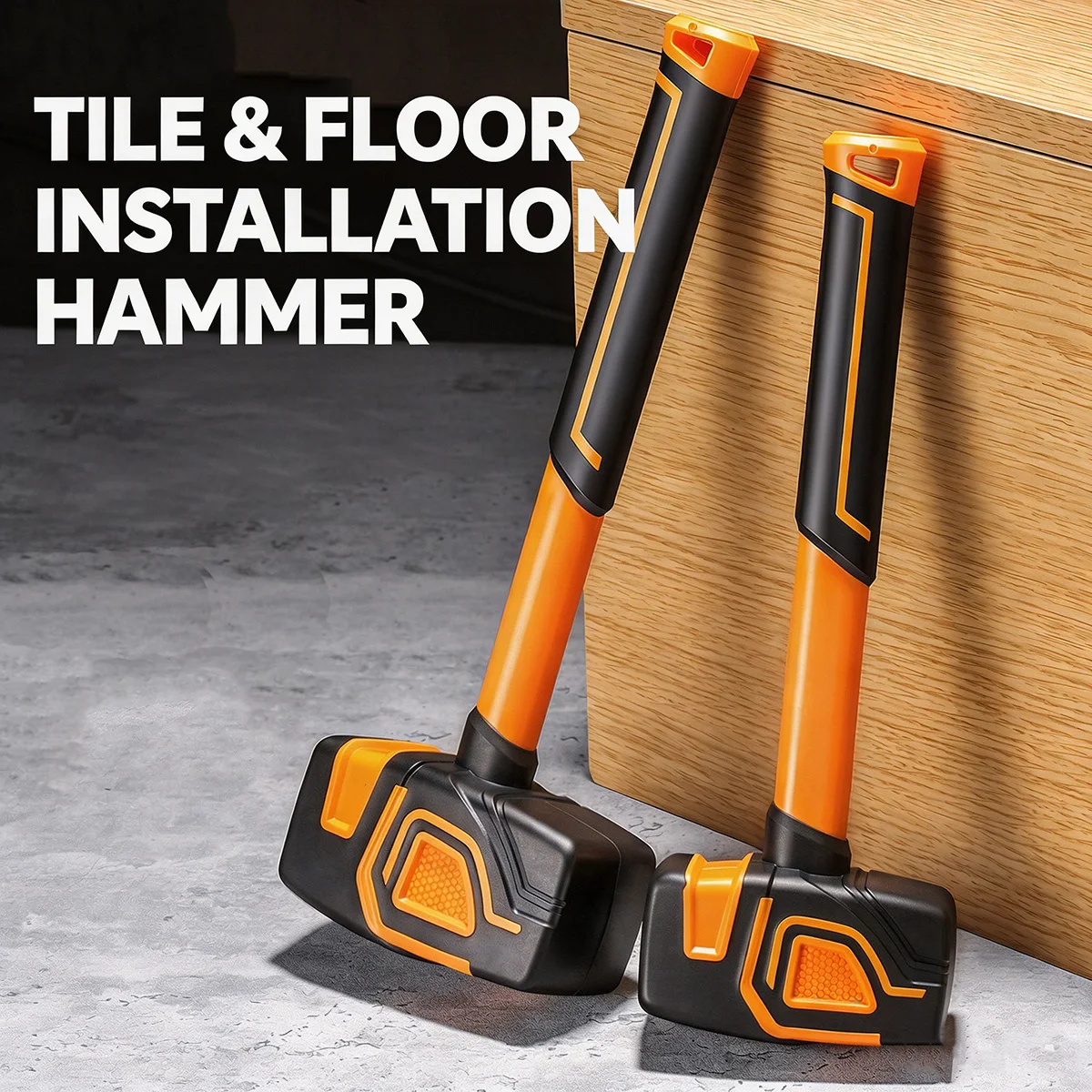 Square Rubber Hammer Soft Percussion Hand Tool Shockproof For Tile Installation Flooring Furniture Woodworking Motorcycle Repair