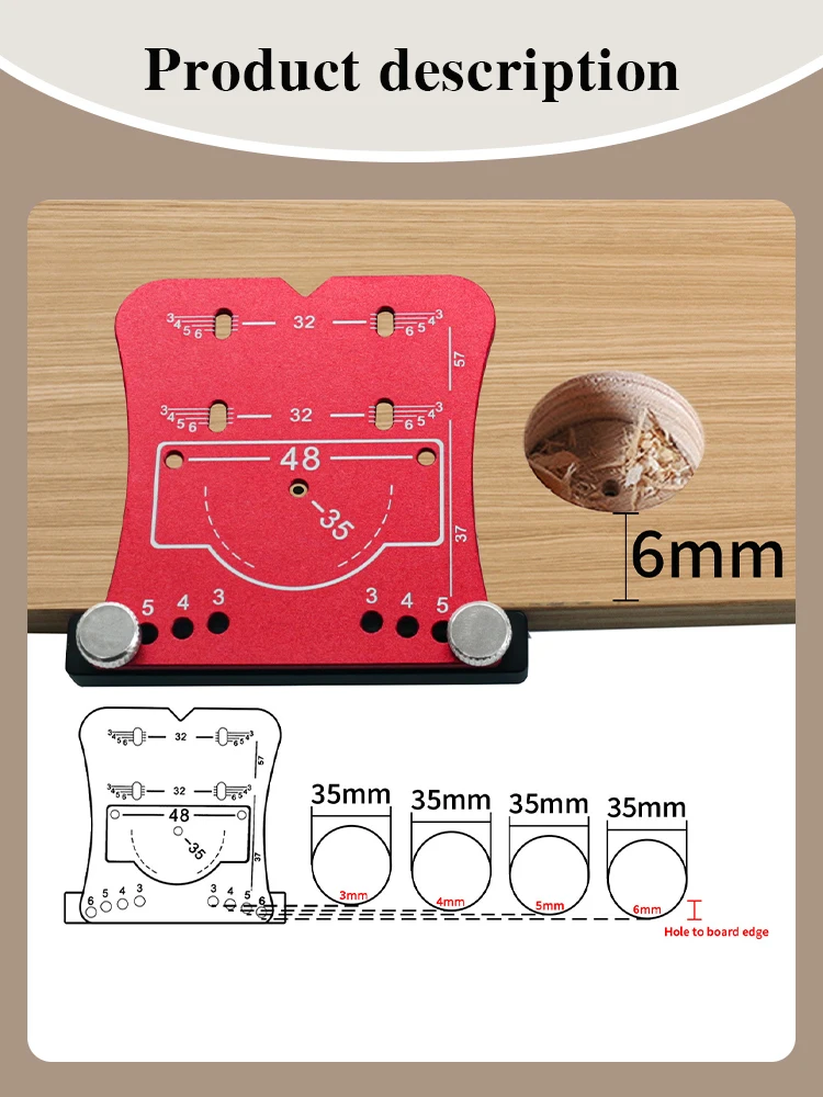 35mm Woodworking Hinge Hole Opener Punch Tool,Punch Locator And Limiting Frame,Quick And Precise Drilling And Mounting Of Hinges