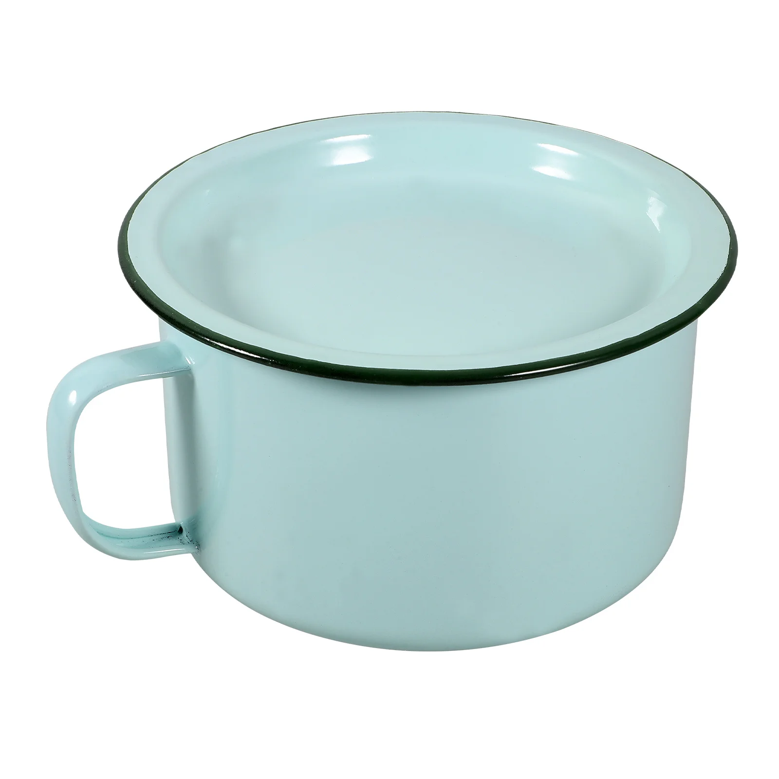 

1pcs Enamel Bowl Lidded Instant Noodle Soup Tableware Multipurpose Household Dessert Cereal Ramen Rice Asian Style Retro Food