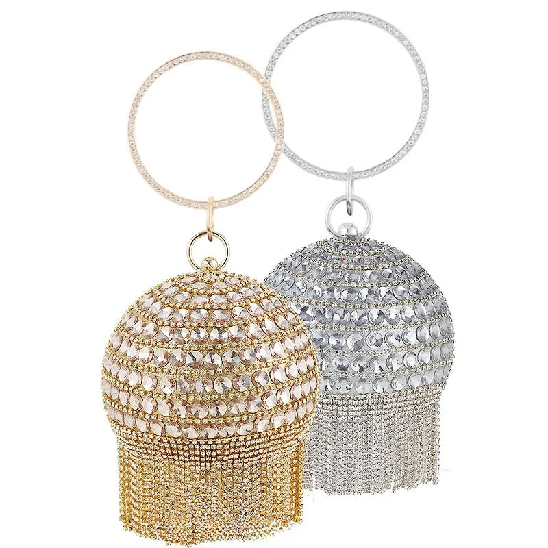 

Evening Clutch Bag Women's Handbag round Ball Gown Handheld Bag Dr up Bag Faionable Ele Sli Par Accory