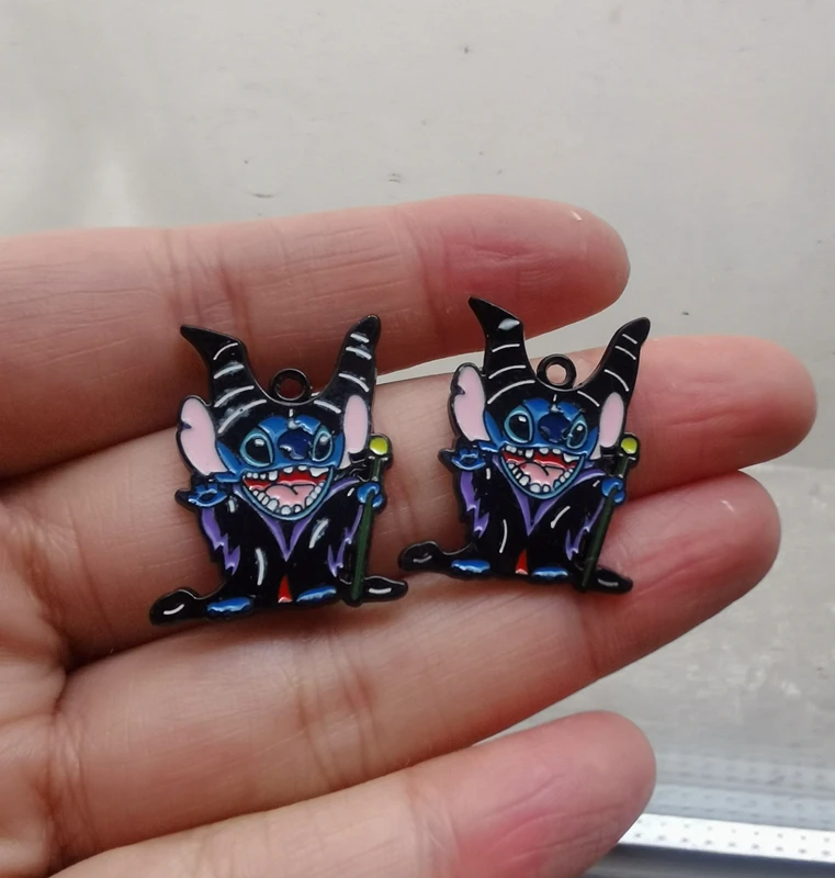 

10 pcs Cartoon Jewelry Accessories Earrings Pendant DIY Handmade Key Chain Enamel Metal Charms gift