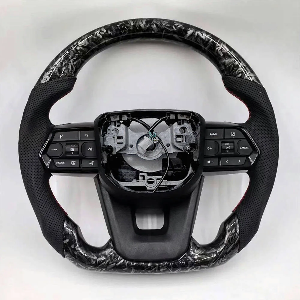 Upgrade Custom Carbon Fiber Leather Steering Wheel for  LC300 300 Series LC200 LC79  FJ Sports