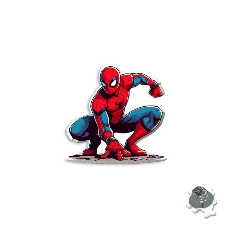 Broches de Spider-Man de Marvel de Disney, 10 estilos, insignia bonita de dibujos animados, Pin de película clásica de Marvel, accesorios de moda personalizados, pines de Anime