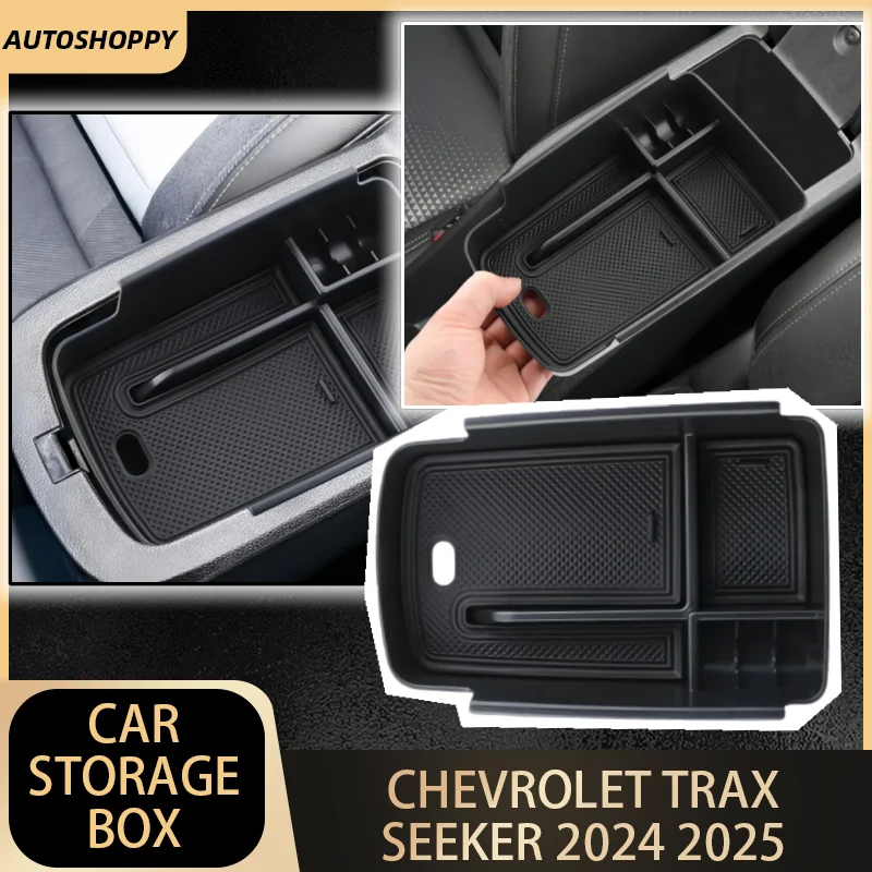 

Car Armrest Box Storage Tray Plate Holder Organizer Container Holder For Chevrolet Trax Seeker 2024 2025 Car Interior Accessory