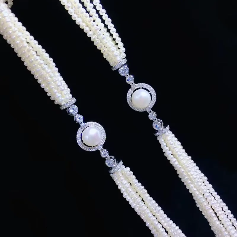 50x17mm Women's High Qualit CZ-inlaid Pearl Bracelet Buckle, necklace buckle, sweater chain connection buckle
