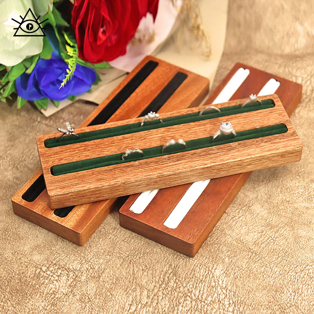 Extended Double Groove Earrings Earrings Jewelry Display Tray Earrings Female Jewelry Display Stand Ring Box