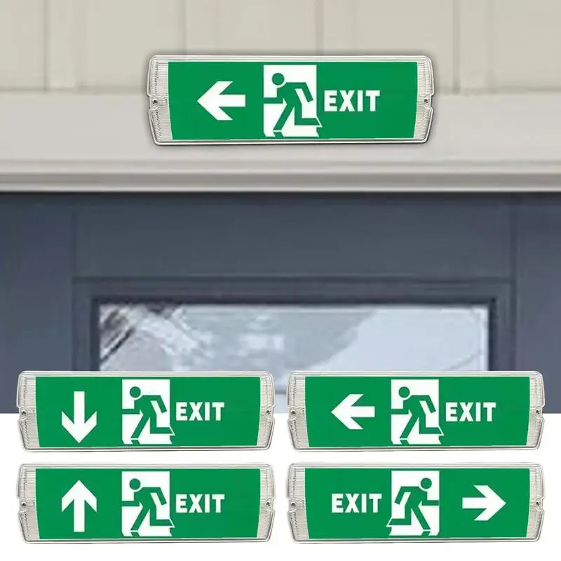 Illuminated Exit Signs Urgent Evacuation Light LED Safety Exit Sign Evacuation Indicator Light Fire Exit Sign Lights Super