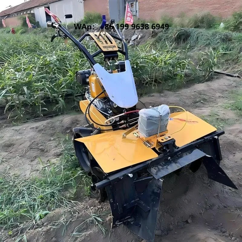 Multifunctional Agricultural Soil Raising Weeding Machine Strawberry Ridging Ditching Rotary Tiller Four Wheel Drive Motor Core
