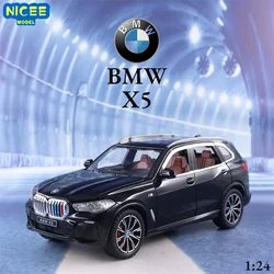 1:24 bmw x5 alta simulação diecast liga de metal modelo carro som luz puxar para trás coleção crianças presentes brinquedo a490