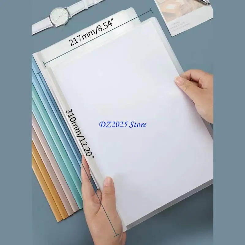 Q6rc 10pcs pasta colorida fixador para organizar arquivos escritório documentos teste escolar