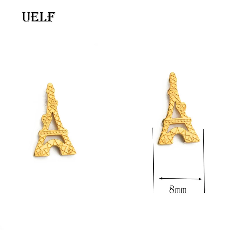 Uelf New Paris Eiffel Tower Earrings Lovely Geometric Gothic Jewelry Antique Design Architectural Pendant Stud Earrings Gifts