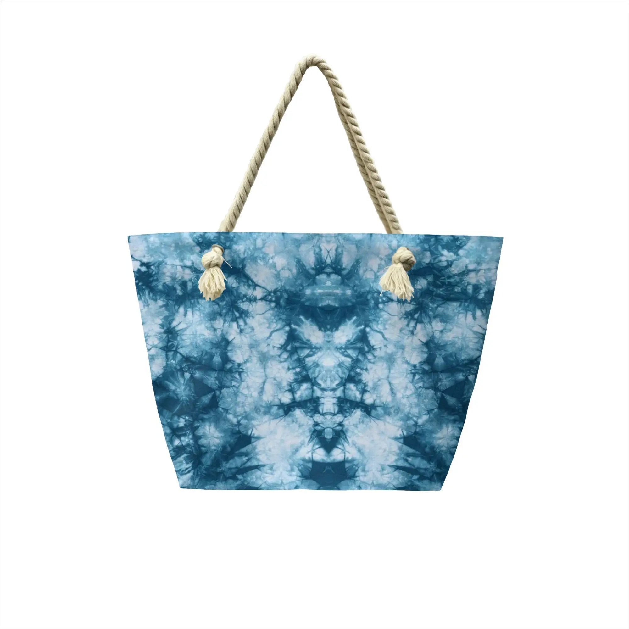 Kawaii Tie Dye Shopping Tote Bags Recycling Abstract Style Color Canvas Groceries Shopper Shoulder Bag