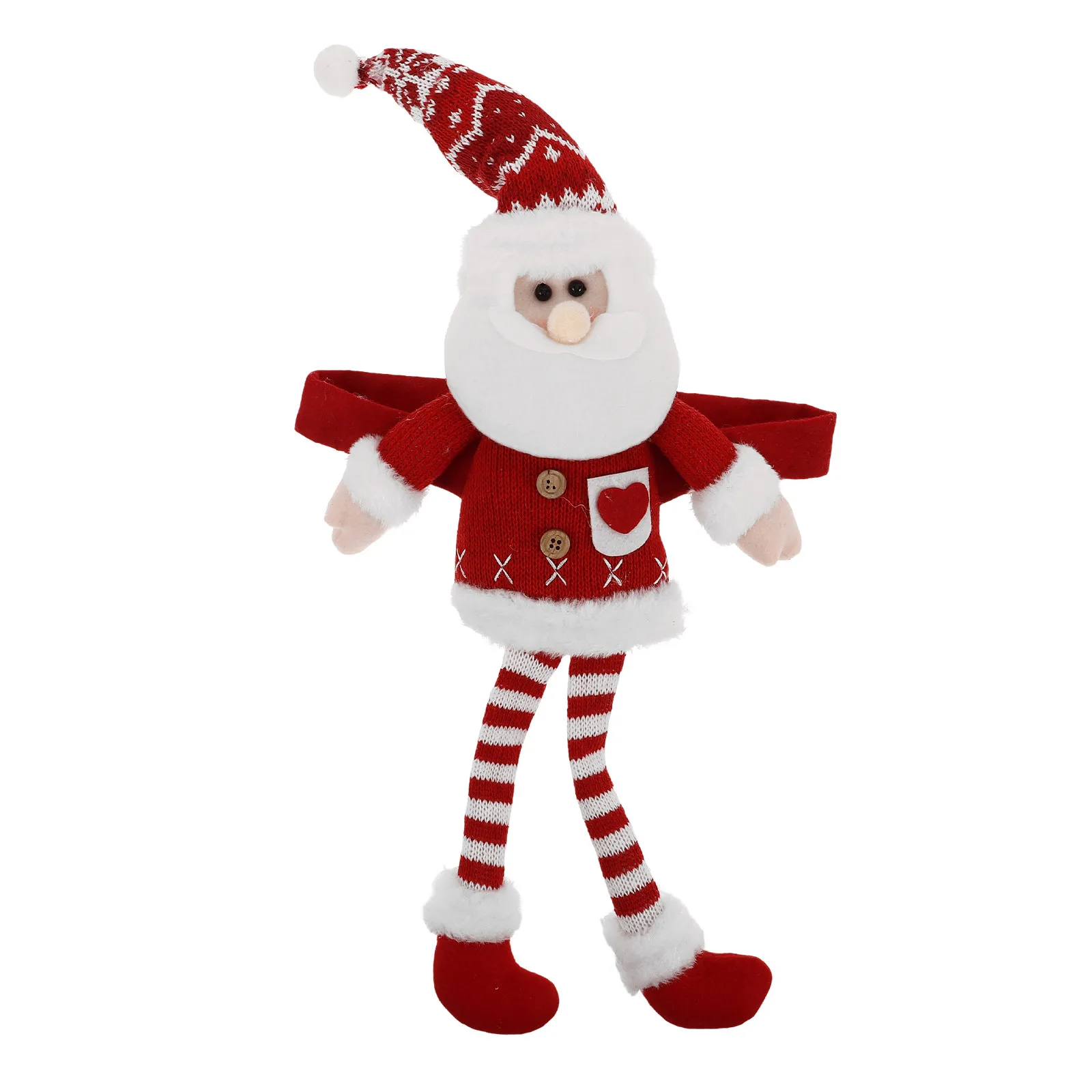 Festive Knitted Santa Curtain Holdbacks Tieback Buckle Clamp for Christmas Holiday Home Rv Door Curtains Winter Window Decor