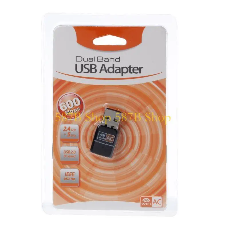 587b беспроводная маршрутизаторная сетевая карта Двойная полоса Wi -Fi Card USB 600 Мбит/с.