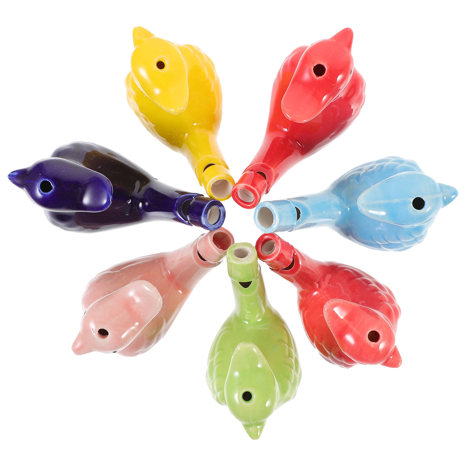 

10Pcs Ceramic Bird Water Whistles Small Musical Instruments for Party Props Portable Lightweight Adorable Cartoon
