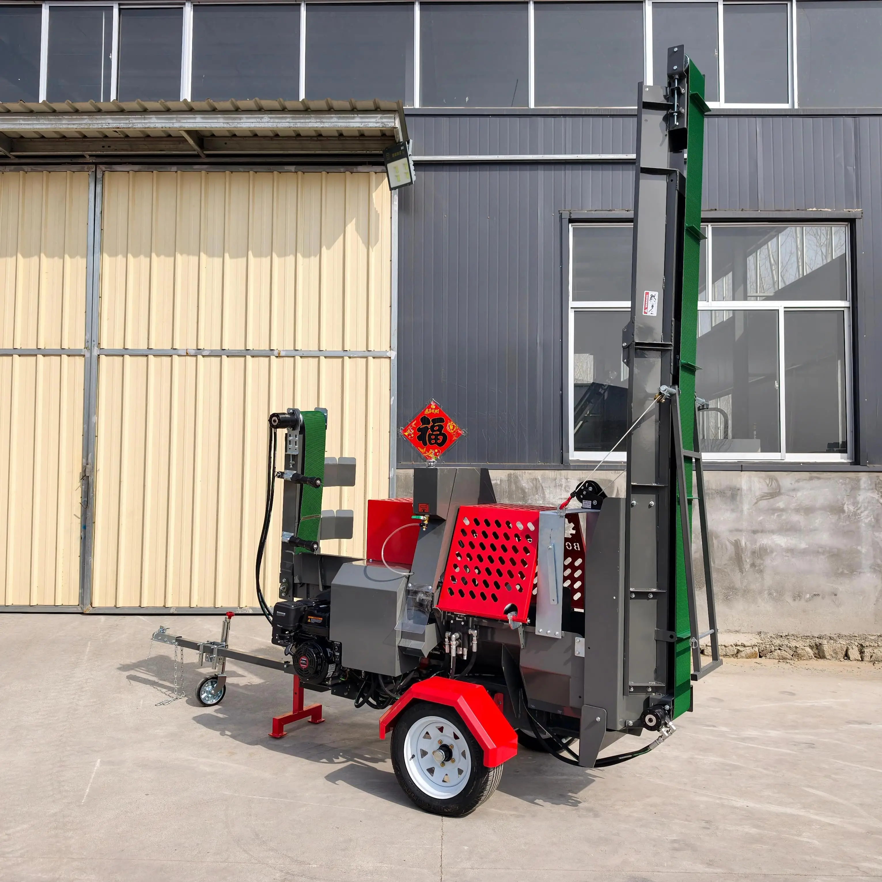Customized Hydraulic Automatic Firewood Processor Different Additional Function Available CE Approved Log Splitter Firewood Proc