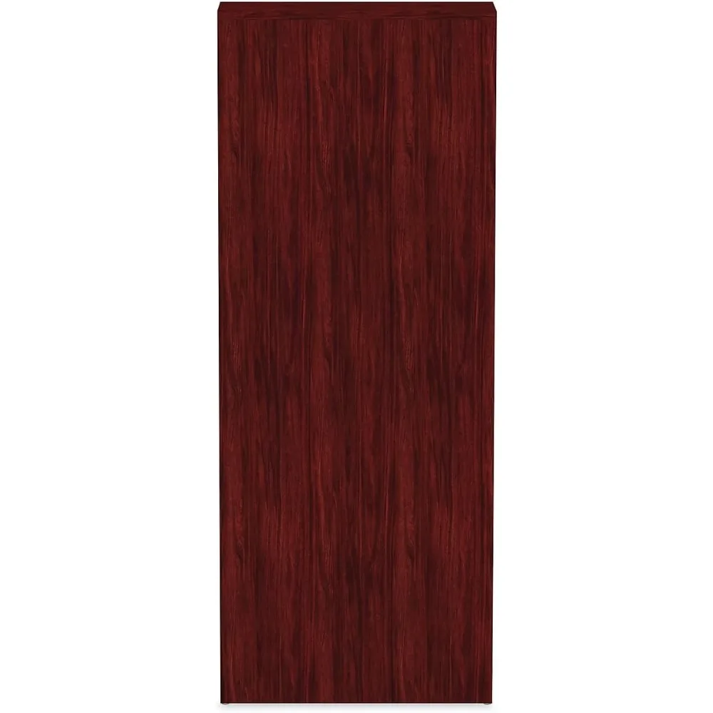 خزانة كتب ماهوجني ذات 6 أرفف 31.75 × 14 × 80.25 - سلسلة فالنسيا للتخزين الكبيرة، أثاث المكاتب المنزلية