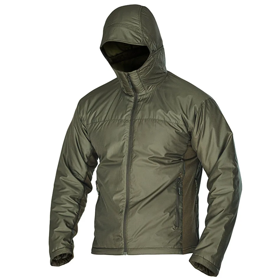 Outdoor Tactical Mountain Climbing Camping Wearable Waterproof Soft Shell Jacket Winter Hooded Lightweight Warm Cotton Clothes