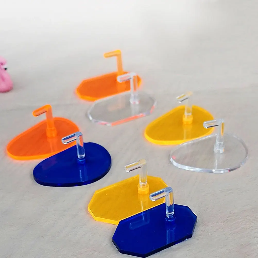 8개입 독특한 디자인의 투명 베이스 DIY 아트 디스플레이 보드, 프레스 온 스탠드, 가짜 손톱 홀더, 네일 아트 스탠드 베이스