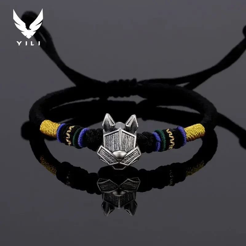 12 Zodiac Chinese Loong S925 Sterling Silver Bracelet For Boys In The Year Of The Dragon Woven Hand Rope Men's High Street Men's