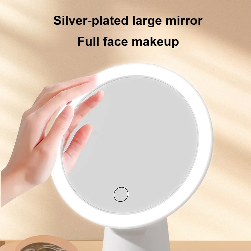 Miroir de maquillage LED rechargeable avec lumière de remplissage – Convient au miroir de maquillage de table de vanité