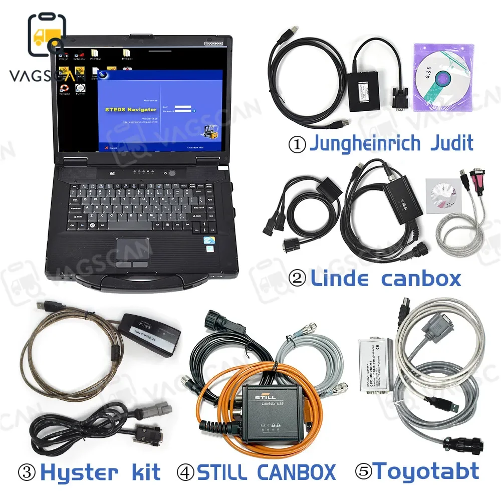 Forklift Full for Linde canbox doctor Jungheinrich Judit Incado Still canbox hyster toyotabt Scanner Tools CF52 CF-52 Laptop