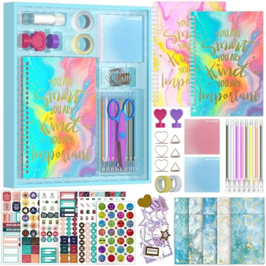 

2-Pack DIY Journal Kit for Girls Ages 8-14, DIY Journal Set Stationary Birthday Gifts Ideas for Girls, Art Crafts for Tween Kid