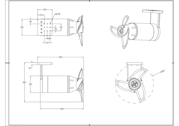 DD TD100 High Power Marine Propeller Underwater Thruster 84kg Thrust 8352w Factory Direct Sale Can Be Customized