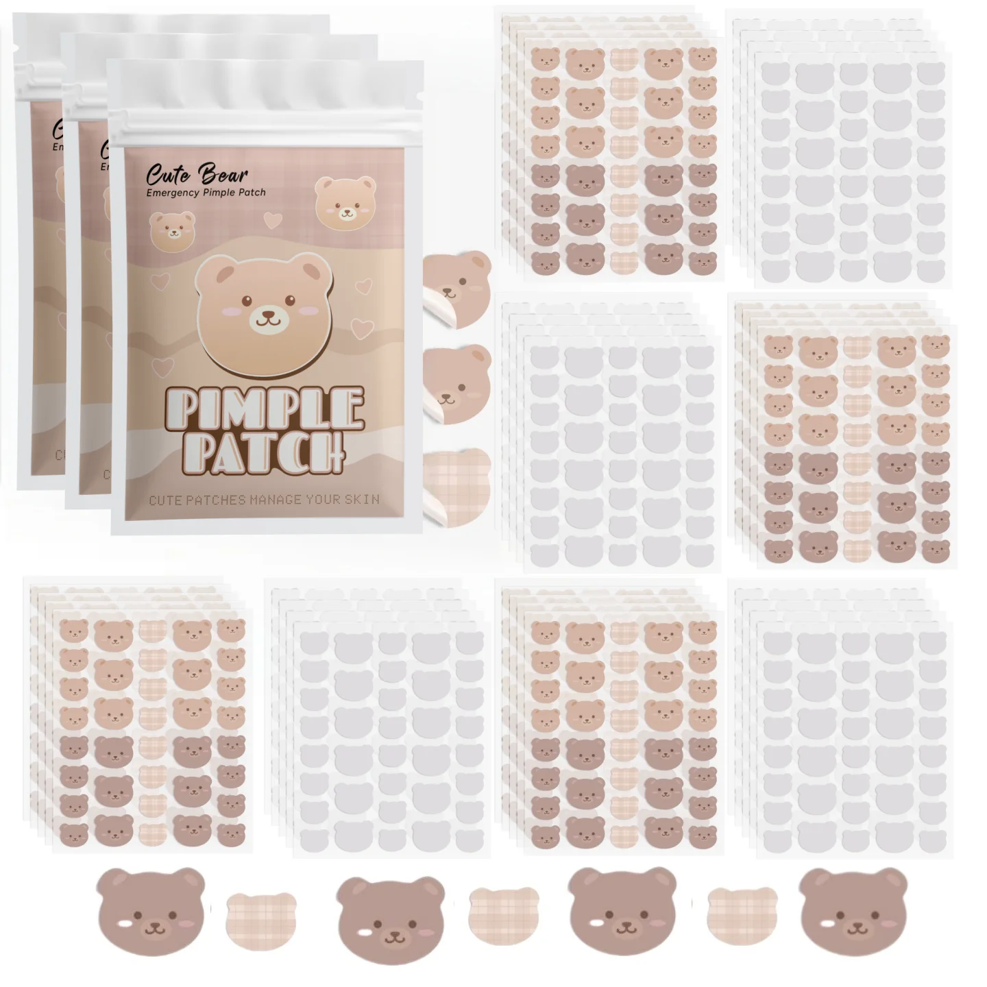 720pcs Hydrocolloid acne patches, round acne patches, star-shaped acne patches, birthday gifts, Valentine's Day gifts