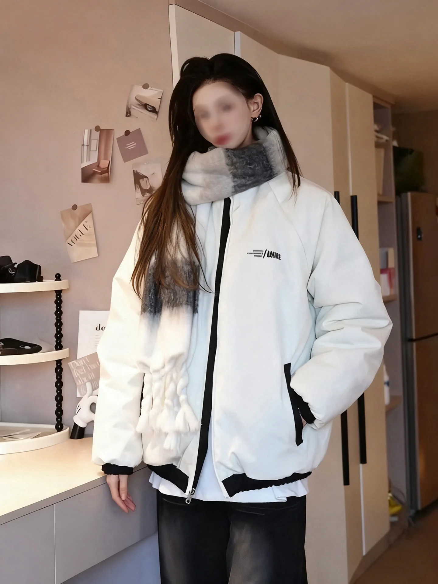 

Американская двусторонняя зимняя куртка из хлопка для мужчин, утепленная куртка для пар, теплая куртка из полиэфирного волокна