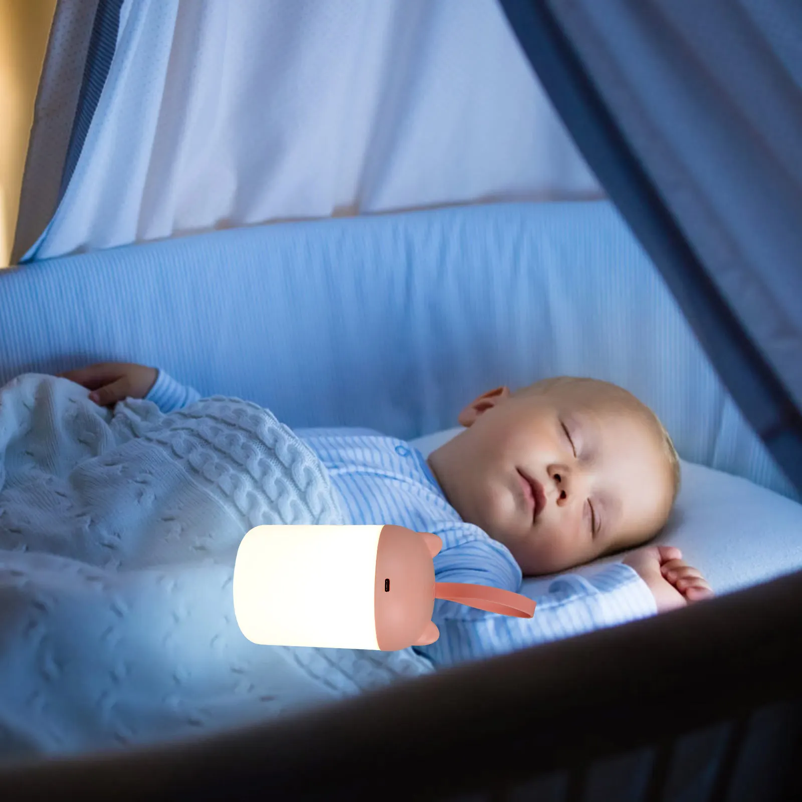 قابلة للشحن اللمس يعتم سيليكون ضوء الليل قابل للتعديل الدافئة Led مصباح للأطفال الطفل غرفة الحضانة الديكور عطلة الحاضر