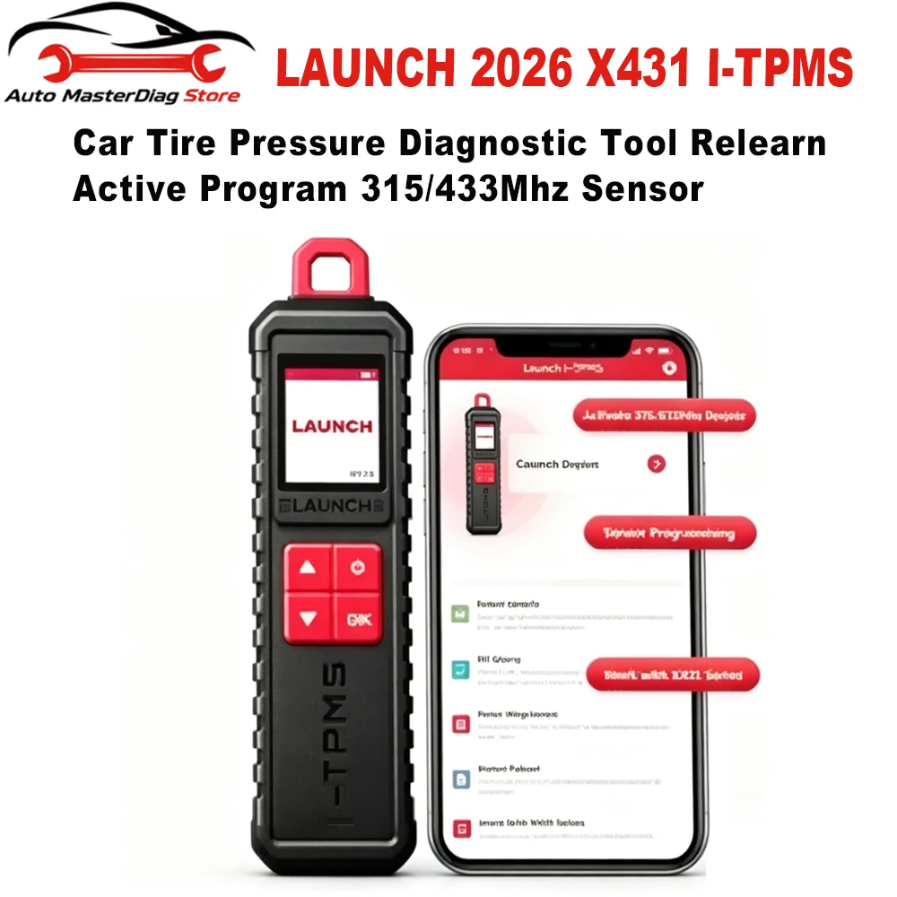 2026-LAUNCH X431 I-TPMS Car Tire Pressure Diagnostic Tool Relearn Active Program 315/433Mhz Sensor for Android /X431 V pk TSGUN